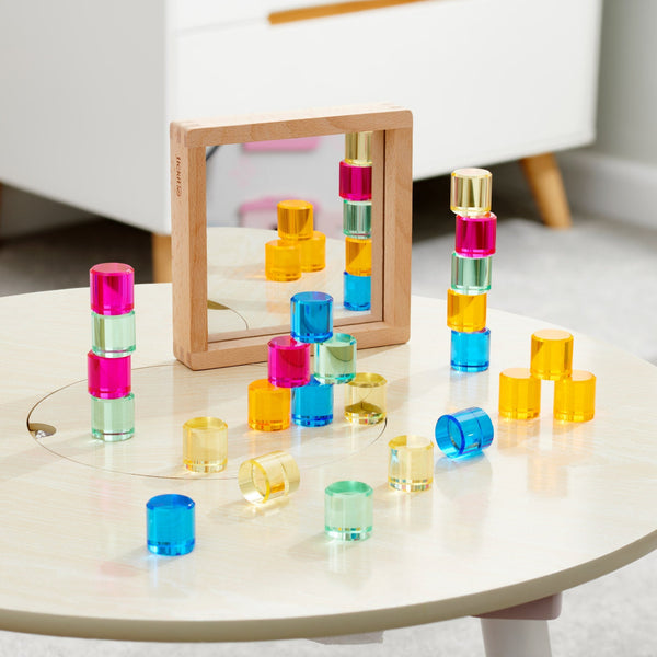 Gem Circle Mirror Tray