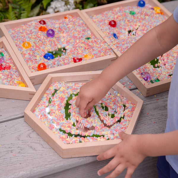 Wooden Shape Mirror Tray