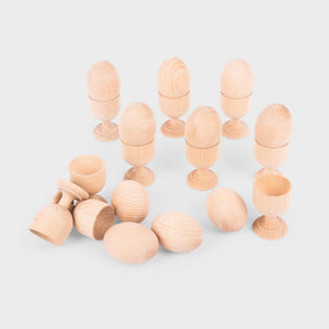 Natural Wooden Eggs