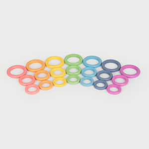 Rainbow Wooden Rings