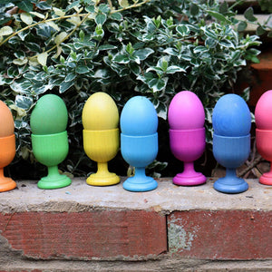 Rainbow Wooden Eggs