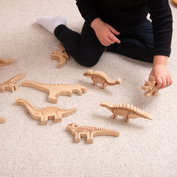 Wooden Dinosaur Blocks