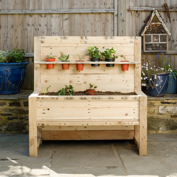 Wooden Mud Kitchen & Vegetable Planter