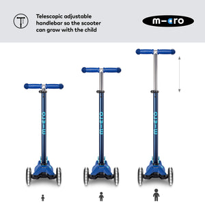 Micro Maxi Dulexe LED Scooter - Navy Blue