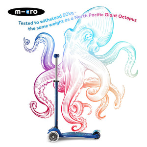Micro Maxi Dulexe LED Scooter - Navy Blue