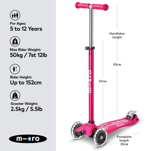 Micro Maxi Dulexe LED Scooter - Pink