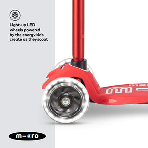 Micro Maxi Dulexe LED Scooter - Red