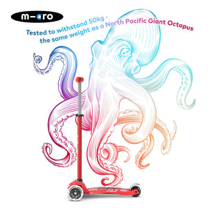 Micro Maxi Dulexe LED Scooter - Red