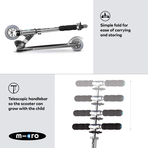 Micro Foldable Sprite Scooter - Silver