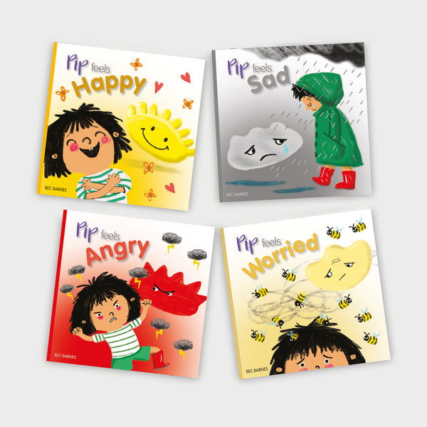 Pip Feels Books Set 1 - Happy, Sad, Angry, Worried