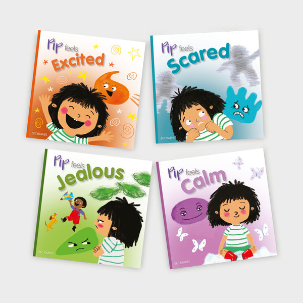 Pip Feels Books Set 2 - Excited, Jealous, Scared, Calm