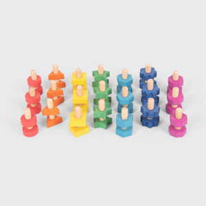 Rainbow Wooden Nuts & Bolts