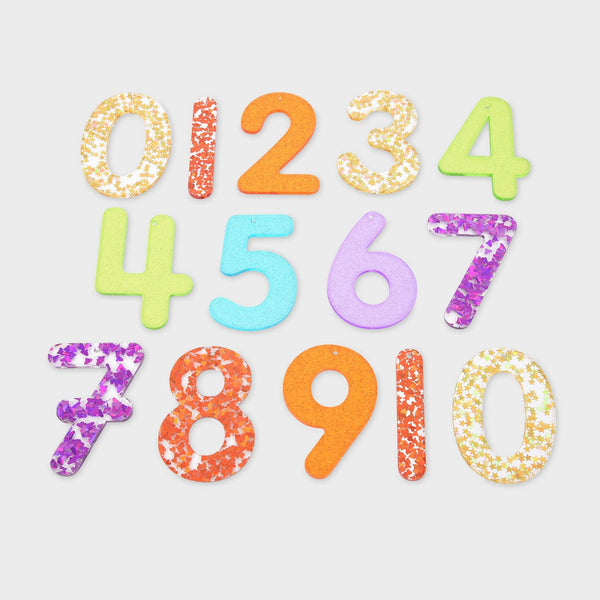 Rainbow Glitter Numbers - TickiT