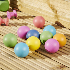 TickiT Rainbow Wooden Balls 2