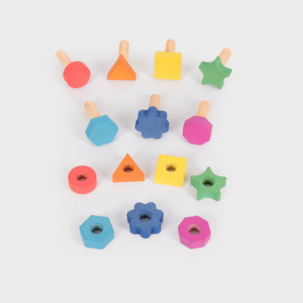 TickiT Rainbow Wooden Nuts & Bolts 13