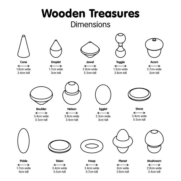 TickiT Wooden Treasures Natural Set 17