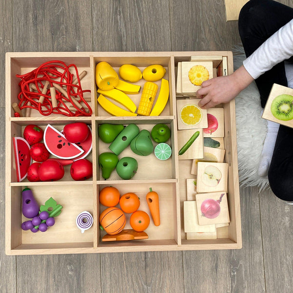 TickiT Wooden Sorting Tray - 7 way 2