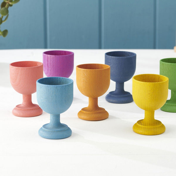 TickiT Rainbow Wooden Egg Cups 3