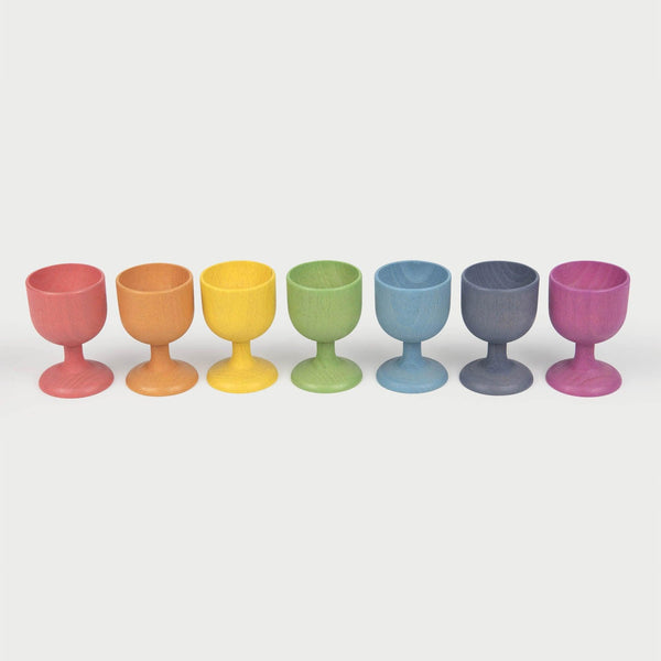 TickiT Rainbow Wooden Egg Cups 4
