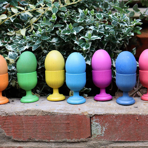 TickiT Rainbow Wooden Egg Cups 17