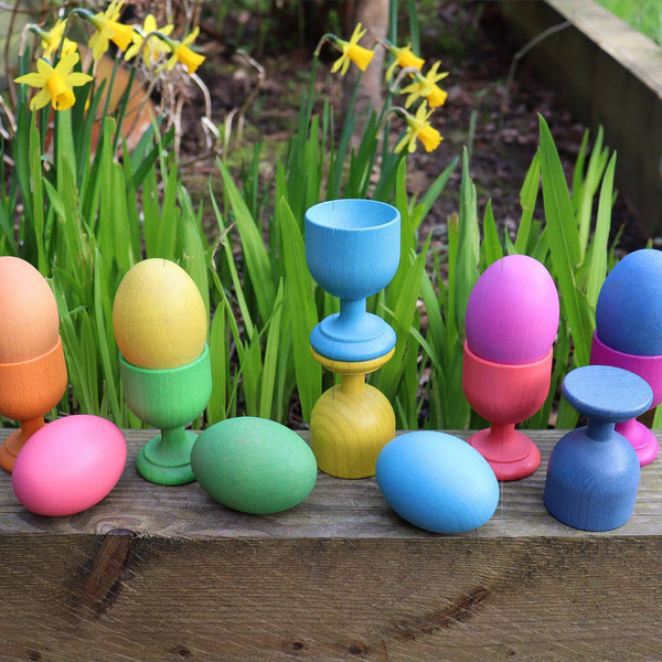 TickiT Rainbow Wooden Egg Cups 11