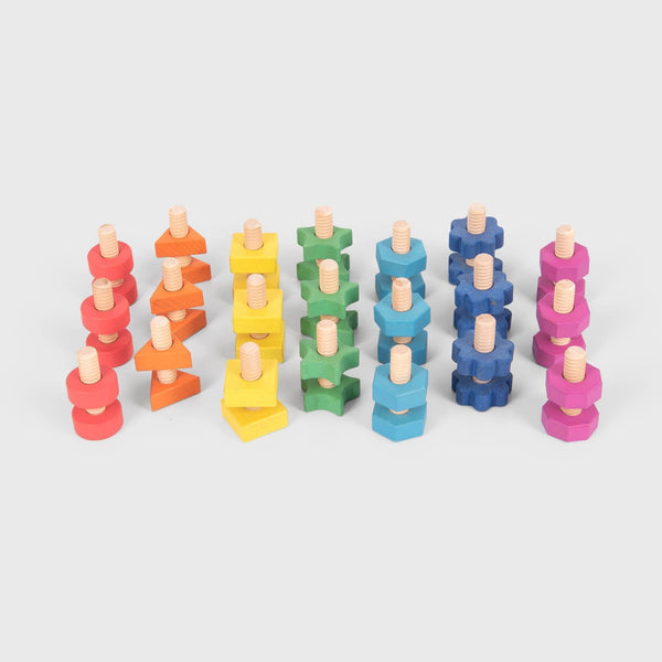 TickiT Rainbow Wooden Nuts & Bolts 1