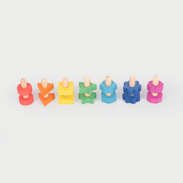 TickiT Rainbow Wooden Nuts & Bolts 11